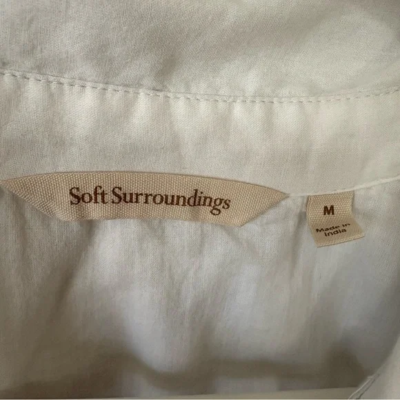 Soft Surroundings Cotton Embroidered Tunic Top - Picture 4 of 8